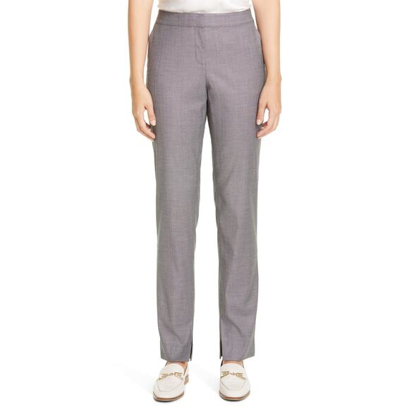 NWT Lafayette 148 New York Women's Graphite Waldorf Slim Pants Size 14 - Picture 1 of 7